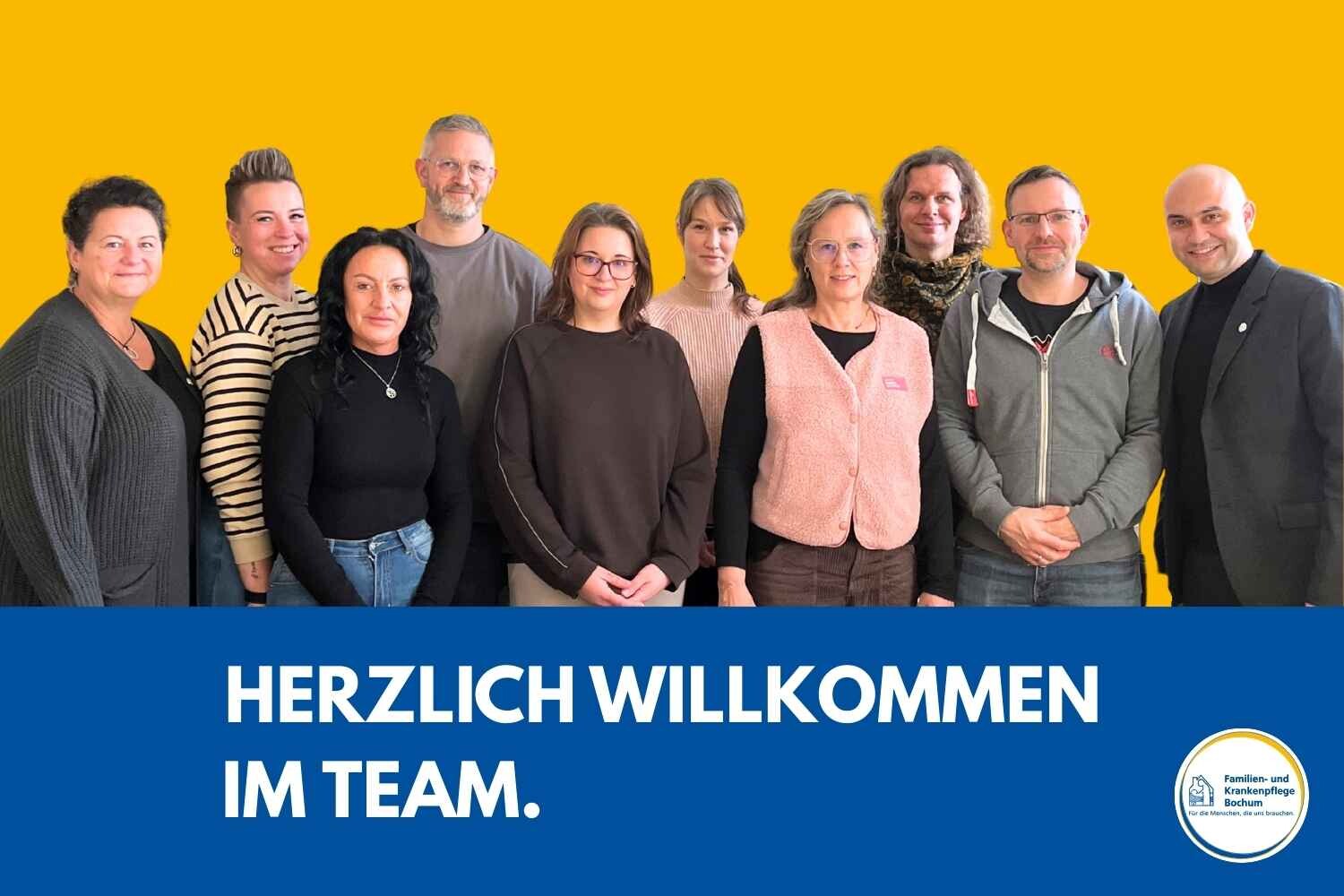 Neue Mitarbeiter bei der Familien- und Krankenpflege Bochum