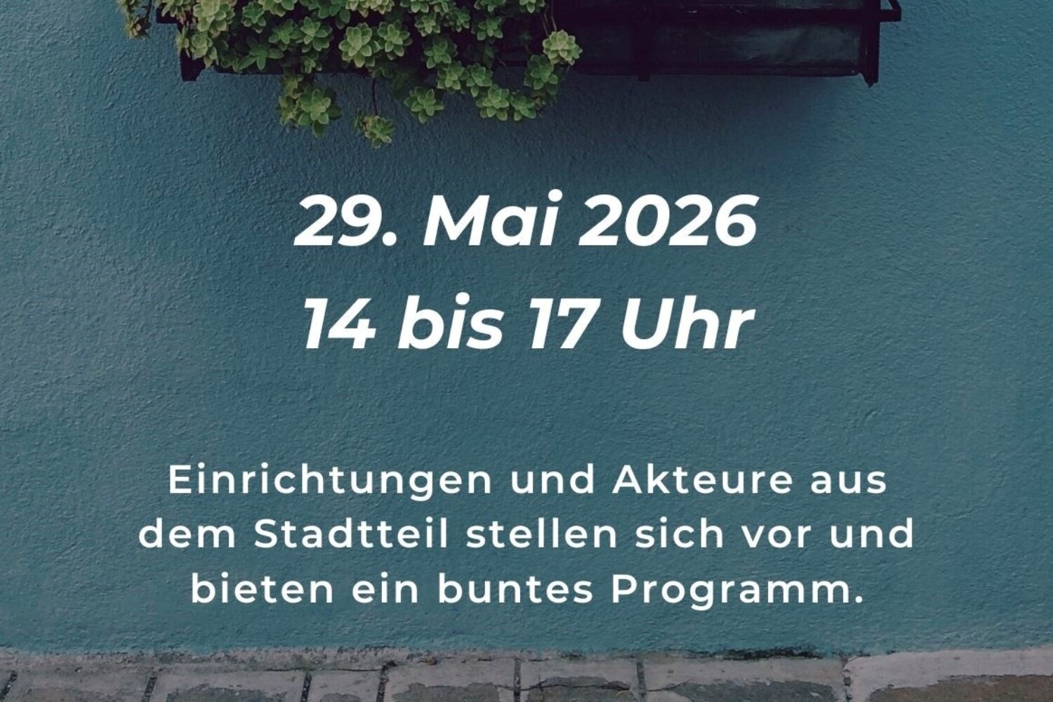 Werbung für den Stadtteilparcours in Bochum-Hofstede am 29.Mai 2026